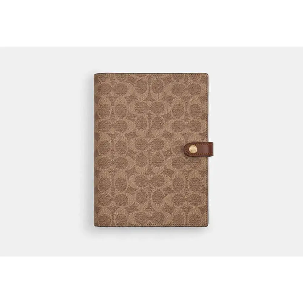 Coach Notebook In Signature Canvas NWT